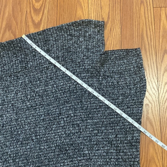 Stylesilove women’s two tone knit fringe poncho pullover sweater wrap cape - Picture 11 of 14